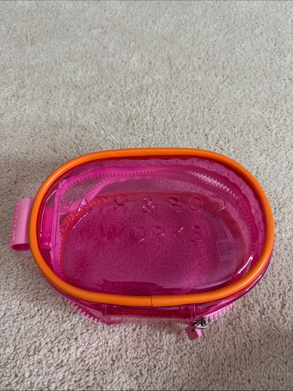 Bath & Body Works Pink and Orange Travel Bag